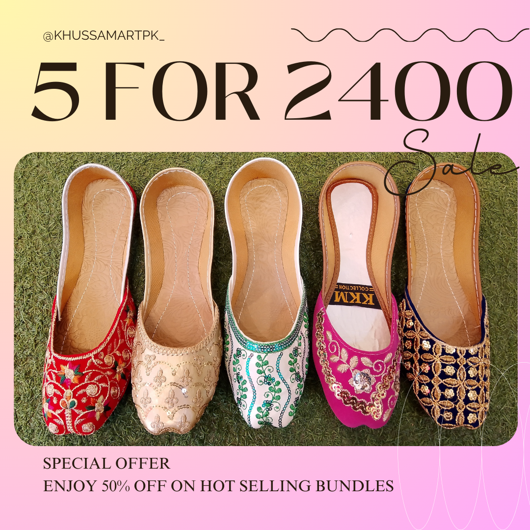 Deal# 525 Red, Golden, White Multi, Pink, Blue